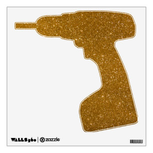 Golden glitter wall decal