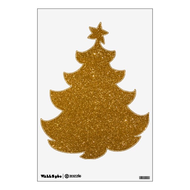 Golden glitter wall decal (Front)