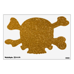 Golden glitter wall decal