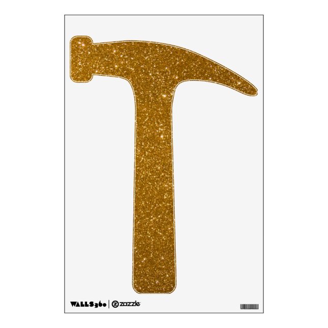 Golden glitter wall decal (Front)