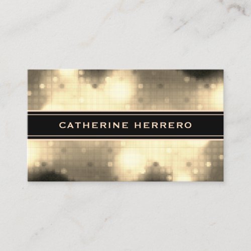 Golden glittery lights pattern  business card