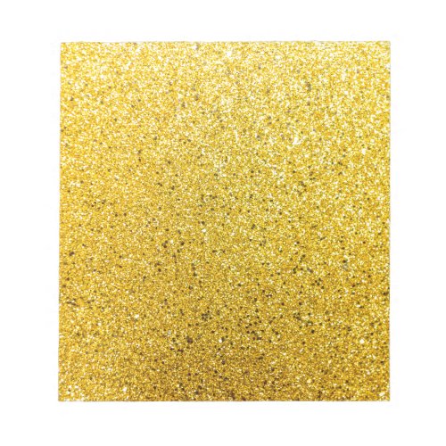 Golden Glittery Sunshine Notepad