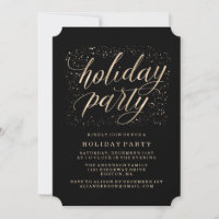 Golden Glitz | Holiday Party Invitation