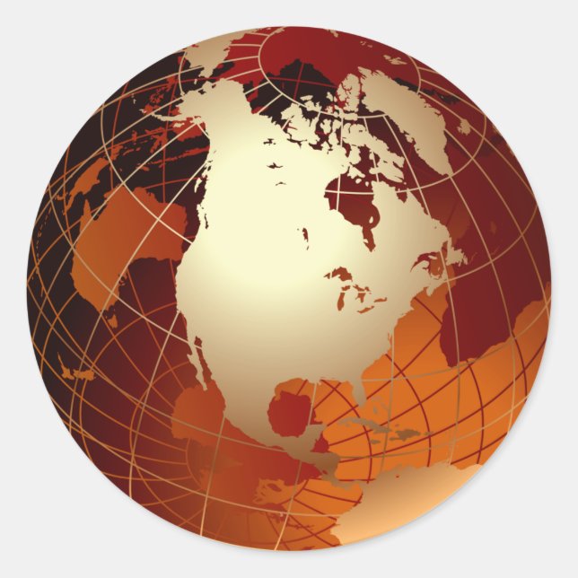 GOLDEN GLOBE CLASSIC ROUND STICKER (Front)