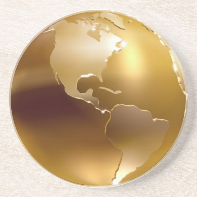 Golden Globe Cosater Sandstone Coaster (Front)