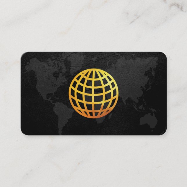 Golden Globe | Map of the World | Executive Business Card (Front)