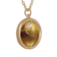 Golden Globe Necklace | Zazzle