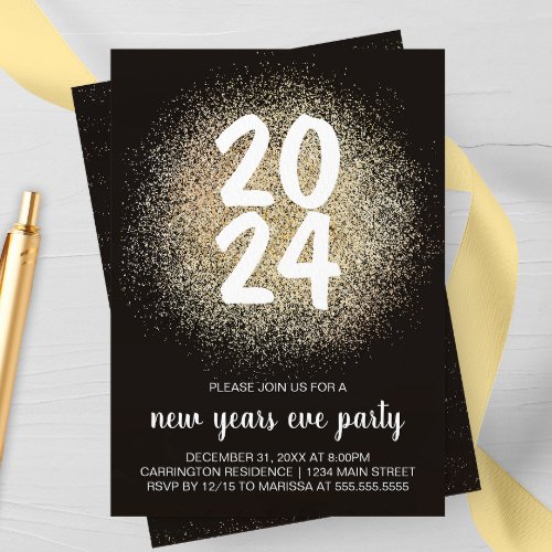 Golden Globe New Years Eve Party Invitation