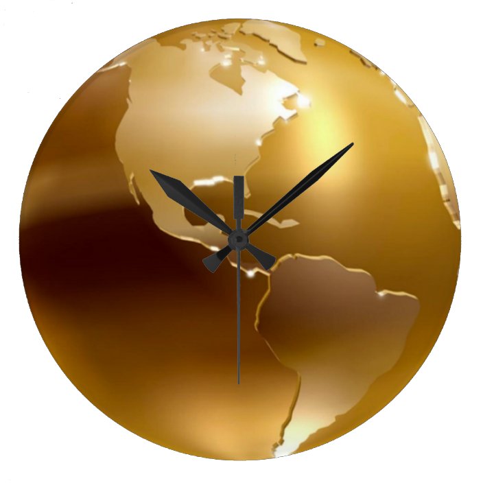 Golden Globe Wall Clock