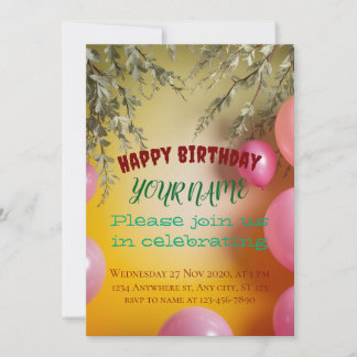 Golden Glow: A Flourishing Fantasy Celebration Invitation
