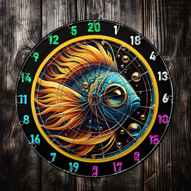Golden Glow Betta Dartboard Art (Creator Uploaded)