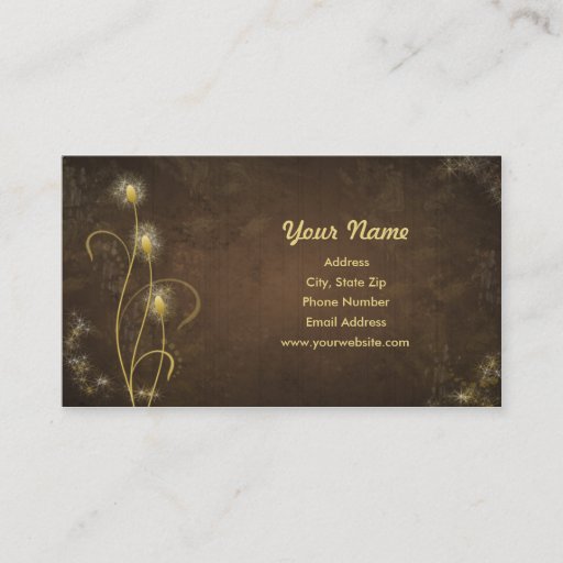Customizable Golden Glow Business Card