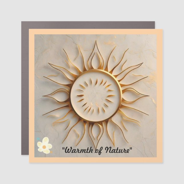 "Golden Glow" Car Magnet (Front)