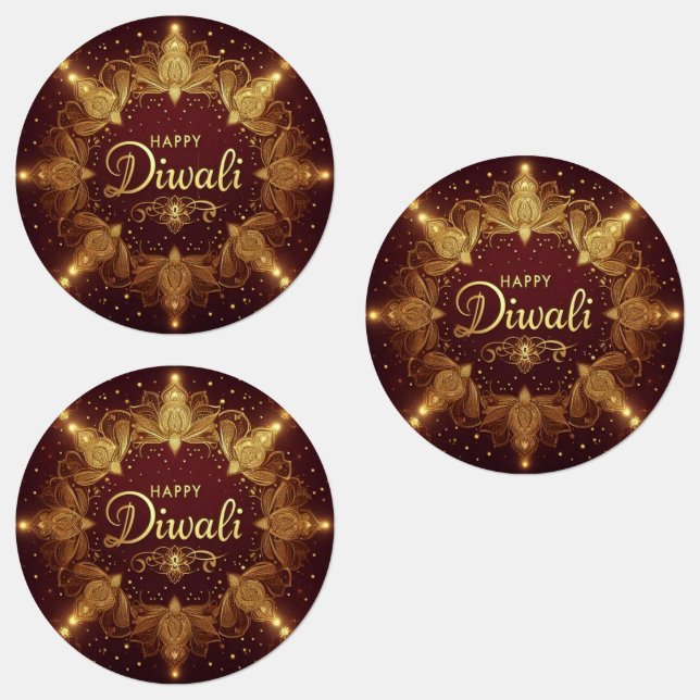 Golden Glow Diwali  Labels (Group)