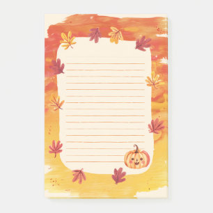 Golden Glow & Grinning Gourd Post-it Notes