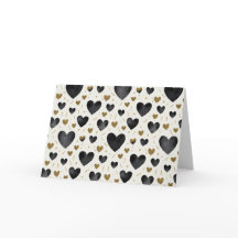 Golden Glow & Ink: Elegant Heart