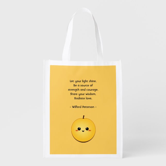 Golden Glow Kiwi Grocery Bag (Front)