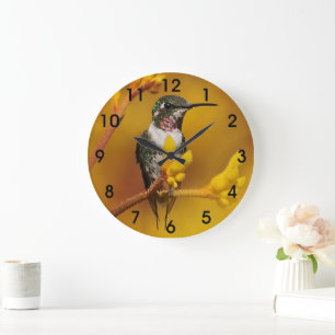 Golden Glow Large Clock