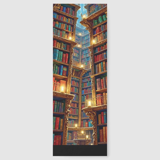 Golden Glow Library Escape Bookmarks (Front)