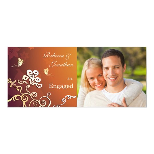 Golden Glow - Photo Engagement Party Invitation