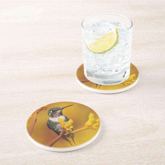 Golden Glow Sandstone Coaster (Side)