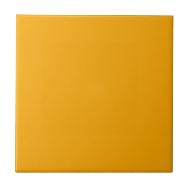 Golden Glow Solid Color | Classic Elegant Ceramic Tile (Front)