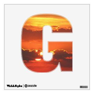Golden Glow Sunset in the Clouds Wall Decal