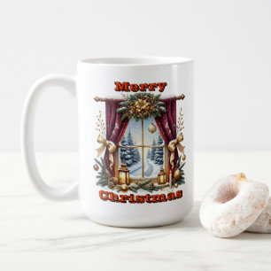Golden Glow Winter Scene Coffee Mug