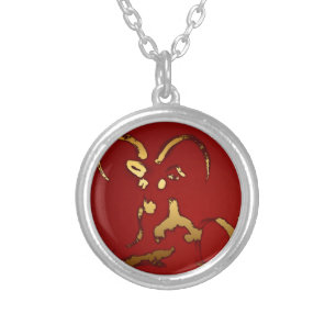 Golden Goat 2015 - Chinese and Vietnamese New Year Silver Plated Necklace