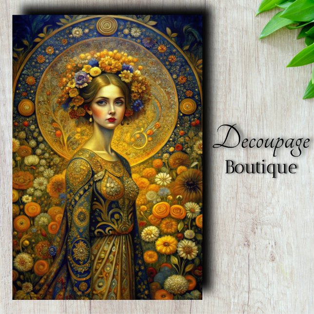 Golden Goddess Decoupage Tissue Paper (Creator Uploaded)
