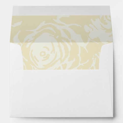 Golden Gold Blooms  Foil Invitation Envelope