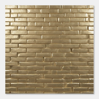 Golden Gold Bricks Patterns Elegant Minimalist Wallpaper