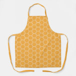 Golden Gold Honey Honeycomb Pattern Apron at Zazzle