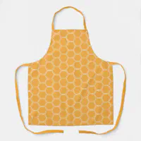 Blue Yellow and White Hexagon Pattern outlet Full Apron