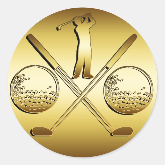 GOLDEN GOLF CLASSIC ROUND STICKER (Front)
