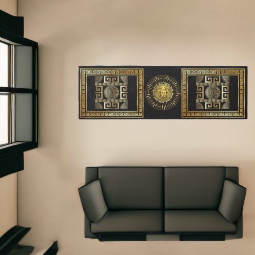 Golden Gorgon Hall Runner Rug