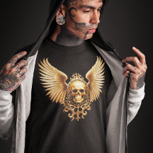 Golden Gothic Skull Sigil of Ascension