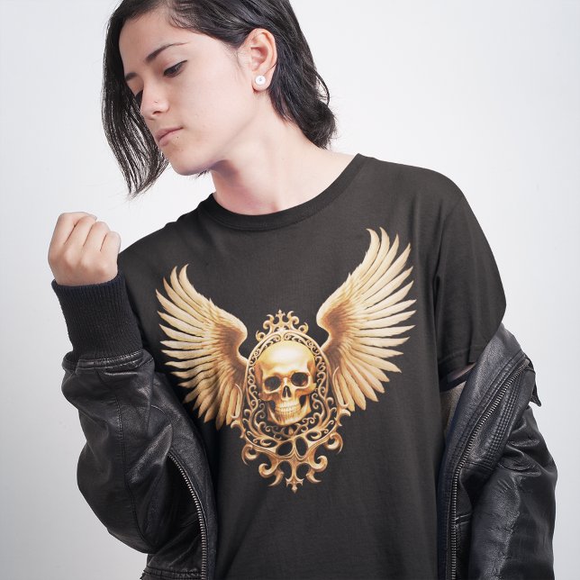 Golden Gothic Skull Sigil of Ascension T-Shirt (Creator Uploaded)
