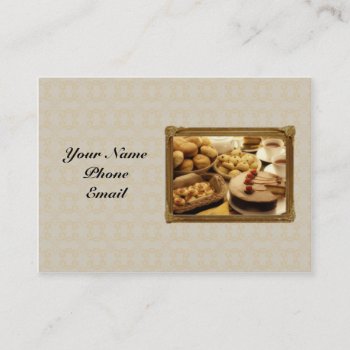 Golden Grace Desserts Business Card by BeSeenBranding at Zazzle