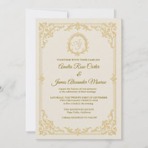 Golden Grace – Elegant Foil Wedding Invitation