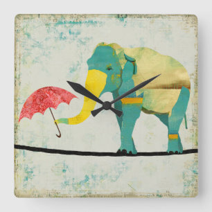 Golden Graceful Elephant Clock