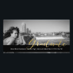 Golden Grad Card<br><div class="desc">Full photo design with gold text effect. with the word graduate.</div>