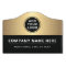 Golden gradient black add logo business wall
