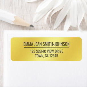 Golden Gradient Chic Modern Elegant Glamorous Gold Label