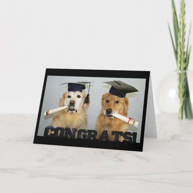 Golden Graduation Congratulations Card (Front)