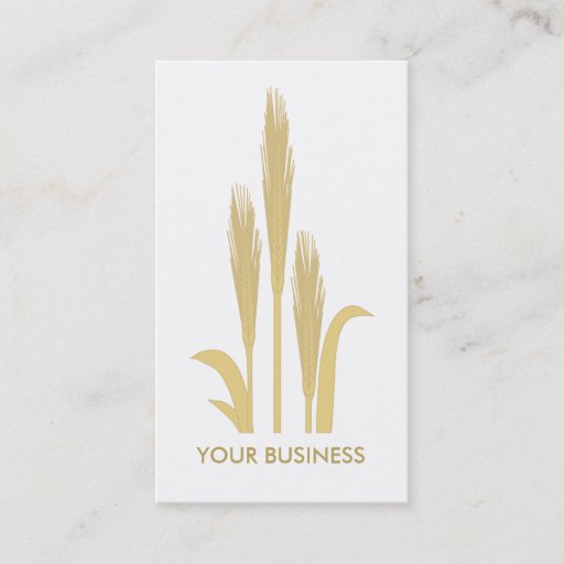 Customizable Golden Grains of Wheat Business Card