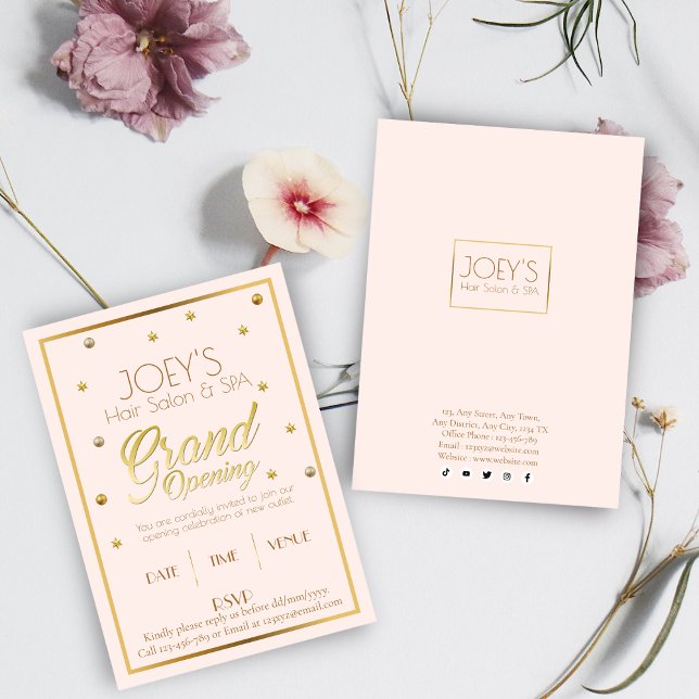Golden Grand Opening Ceremony Invitation Card (Creator Uploaded)