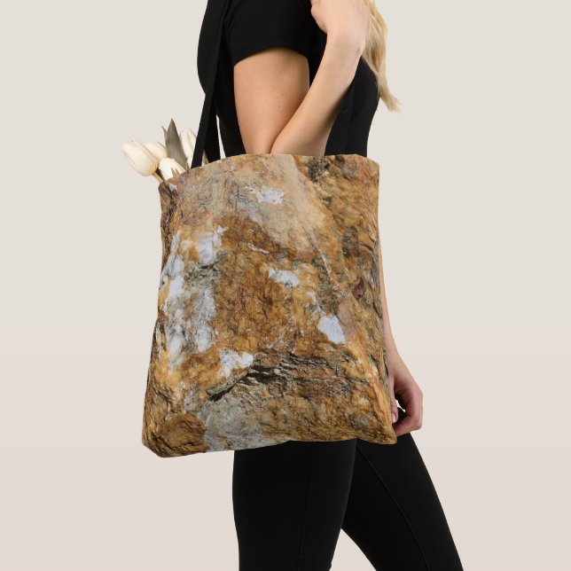Golden Granite Rock Nature Tote Bag (Close Up)