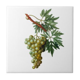 Golden Grapes Redoute Ceramic Tile