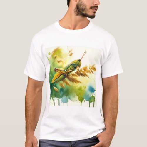 Golden Grasshopper REF109 _ Watercolor T_Shirt